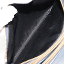 CELINE Trio Shoulder Bag Leather Navy Gold Auth 184367-10