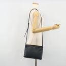 CELINE Trio Shoulder Bag Leather Navy Gold Auth 184367-22
