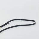 CELINE Trio Shoulder Bag Leather Navy Gold Auth 184367-14