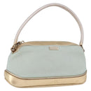 GUCCI Hand Bag Canvas Leather Light Blue 039 1133 Auth 184368A-1