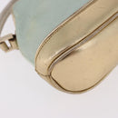 GUCCI Hand Bag Canvas Leather Light Blue 039 1133 Auth 184368A-9