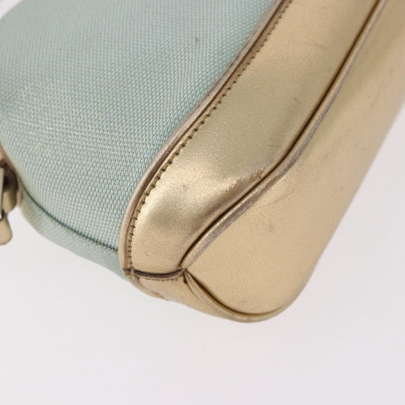 GUCCI Hand Bag Canvas Leather Light Blue 039 1133 Auth 184368A