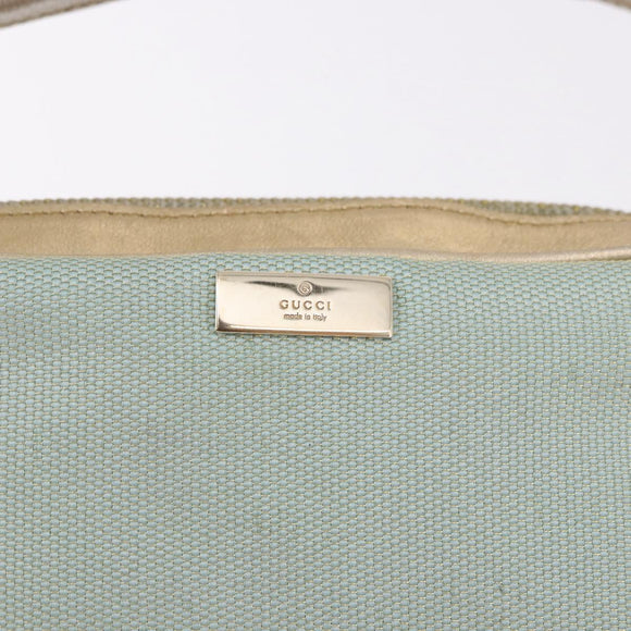 GUCCI Hand Bag Canvas Leather Light Blue 039 1133 Auth 184368A