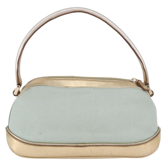 GUCCI Hand Bag Canvas Leather Light Blue 039 1133 Auth 184368A