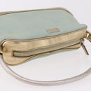 GUCCI Hand Bag Canvas Leather Light Blue 039 1133 Auth 184368A-6