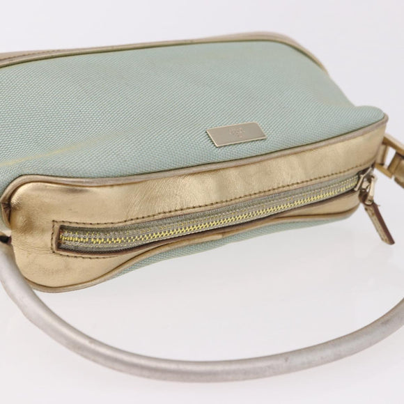 GUCCI Hand Bag Canvas Leather Light Blue 039 1133 Auth 184368A
