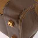 LOEWE Amazona 32 Hand Bag Leather Brown Gold Auth 184369-16