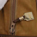 LOEWE Amazona 32 Hand Bag Leather Brown Gold Auth 184369-10