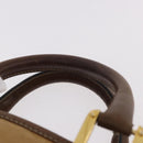 LOEWE Amazona 32 Hand Bag Leather Brown Gold Auth 184369-8