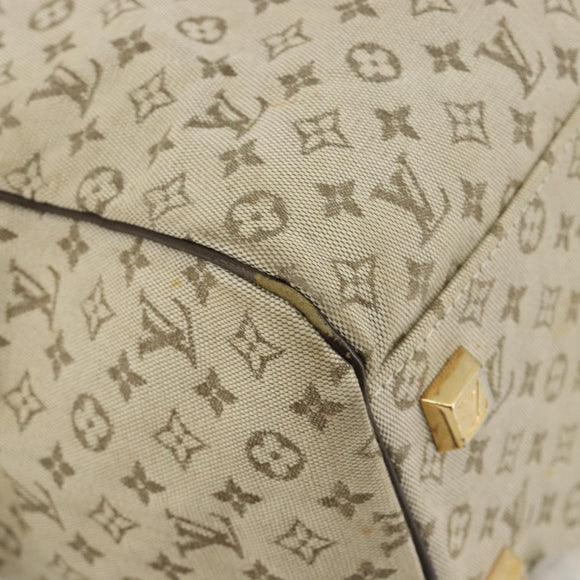 LOUIS VUITTON Monogram Mini Josephine PM Hand Bag Khaki M92215 LV Auth 184371