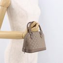 LOUIS VUITTON Monogram Satin Little Alma Hand Bag Gray M92147 LV Auth 184372-20