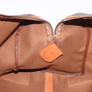 CELINE Macadam Canvas Boston Bag PVC Leather Brown Gold Auth 184375-19