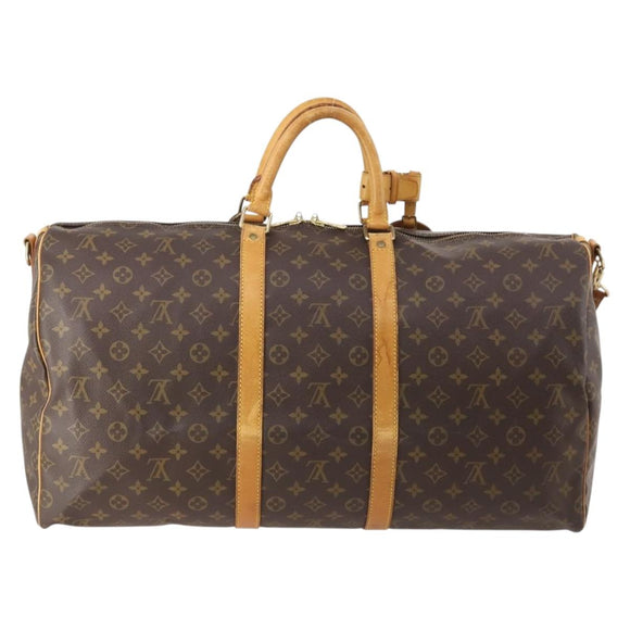 LOUIS VUITTON Monogram Keepall Bandouliere 55 Boston Bag M41414 LV Auth 184377