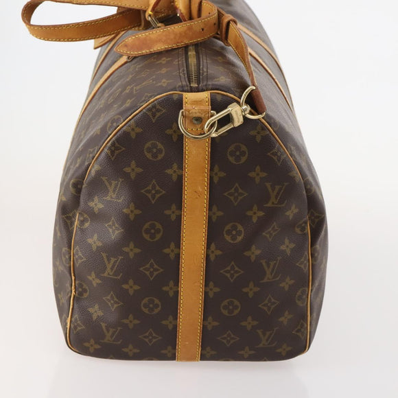 LOUIS VUITTON Monogram Keepall Bandouliere 55 Boston Bag M41414 LV Auth 184377