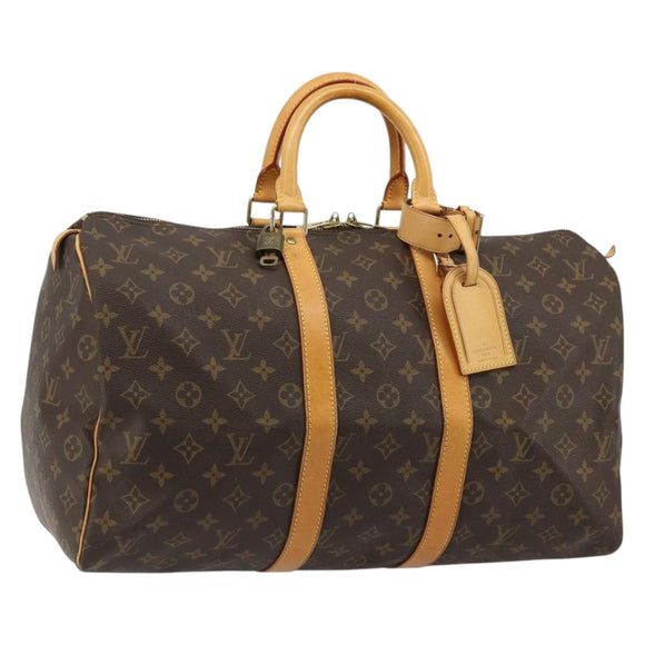 LOUIS VUITTON Monogram Keepall 45 Boston Bag M41428 LV Auth 184378A