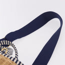 PRADA Hand Bag Rattan Beige Gold Auth 184379SAM-14