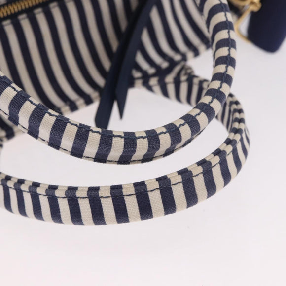 PRADA Hand Bag Rattan Beige Gold Auth 184379SAM