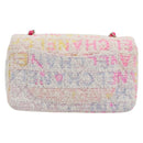 CHANEL Mini Matelasse 20 Shoulder Bag Tweed Multicolor Gold CC Auth 184380SAM-2