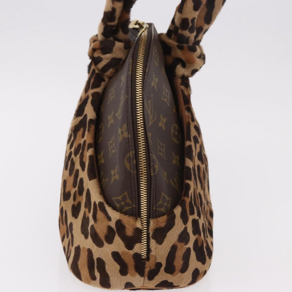 LOUIS VUITTON Monogram Leopard Azzedine Alaia Alma Bag M99032 Auth 184381SAM