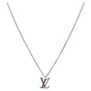 LOUIS VUITTON LV Initials Necklace 18K Gold(750) White Gold Auth 184383SAV-1