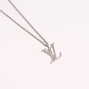 LOUIS VUITTON LV Initials Necklace 18K Gold(750) White Gold Auth 184383SAV-3