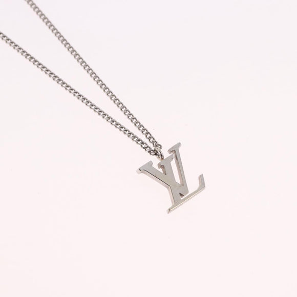 LOUIS VUITTON LV Initials Necklace 18K Gold(750) White Gold Auth 184383SAV