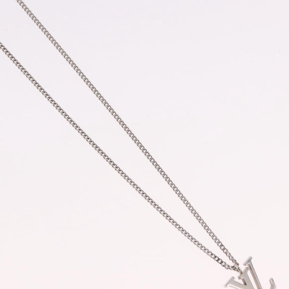 LOUIS VUITTON LV Initials Necklace 18K Gold(750) White Gold Auth 184383SAV
