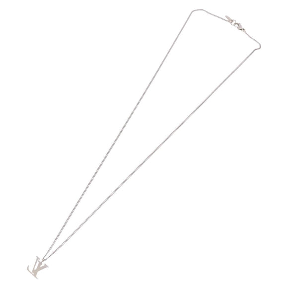 LOUIS VUITTON LV Initials Necklace 18K Gold(750) White Gold Auth 184383SAV