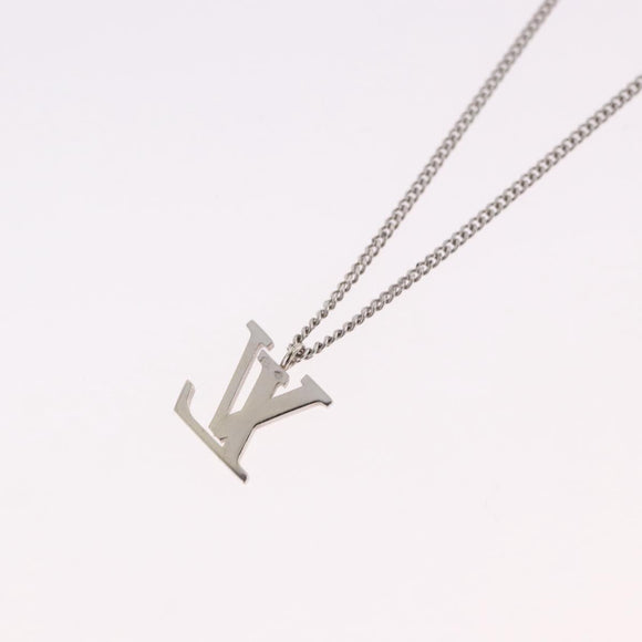 LOUIS VUITTON LV Initials Necklace 18K Gold(750) White Gold Auth 184383SAV