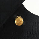 CHANEL Matelasse Chain Shoulder Pouch Canvas Black Gold CC Auth 184384V-17