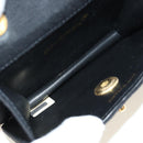 CHANEL Matelasse Chain Shoulder Pouch Canvas Black Gold CC Auth 184384V-20