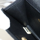 CHANEL Matelasse Chain Shoulder Pouch Canvas Black Gold CC Auth 184384V-22
