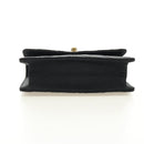 CHANEL Matelasse Chain Shoulder Pouch Canvas Black Gold CC Auth 184384V-9
