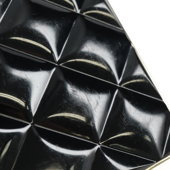 CHANEL Chain Shoulder Pouch Evening Bag Lamb Skin Black Gold CC Auth 184385SV