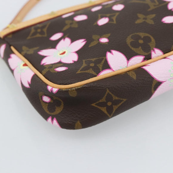 LOUIS VUITTON Monogram Cherry Blossom Pochette Pouch M92006 LV Auth 184386SAV