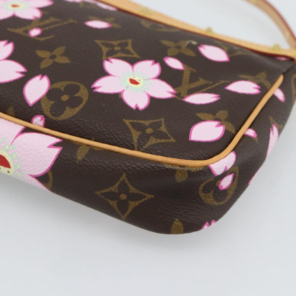 LOUIS VUITTON Monogram Cherry Blossom Pochette Pouch M92006 LV Auth 184386SAV