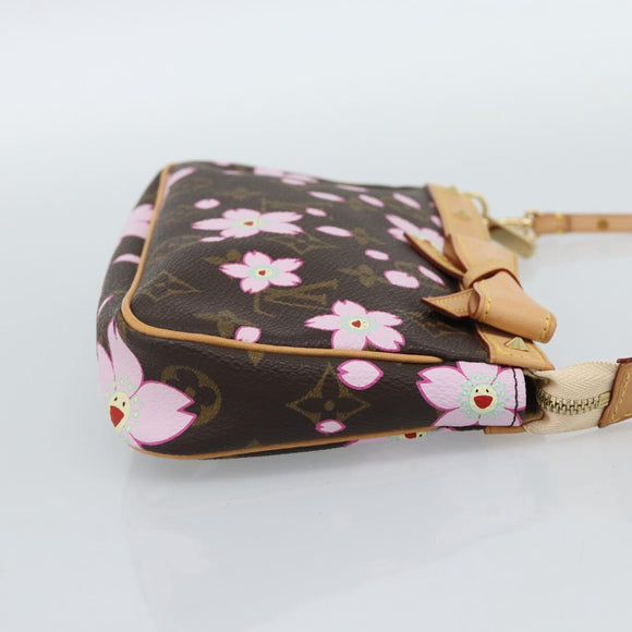 LOUIS VUITTON Monogram Cherry Blossom Pochette Pouch M92006 LV Auth 184386SAV