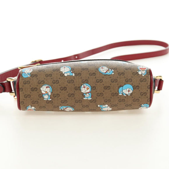 GUCCI Micro GG Supreme Doraemon Collaboration Bag PVC Beige 647784 Auth 184387M
