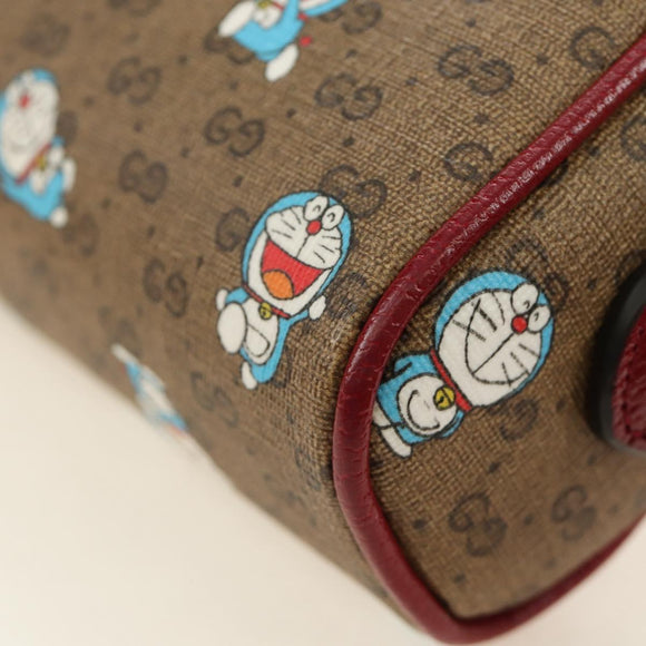 GUCCI Micro GG Supreme Doraemon Collaboration Bag PVC Beige 647784 Auth 184387M