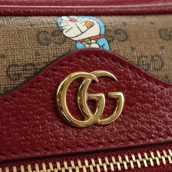 GUCCI Micro GG Supreme Doraemon Collaboration Bag PVC Beige 647784 Auth 184387M