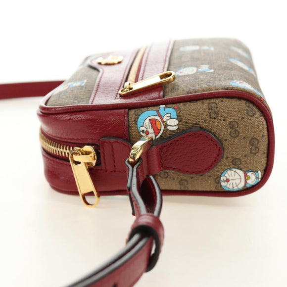 GUCCI Micro GG Supreme Doraemon Collaboration Bag PVC Beige 647784 Auth 184387M