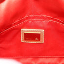 FENDI Zucchino Canvas Mamma Baguette Shoulder Bag Leather Gold Auth 184388M-22