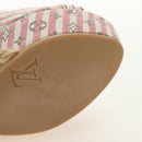 LOUIS VUITTON Monogram Mini Anemone Wedge Sandals Red Rouge LV Auth 184389M-16