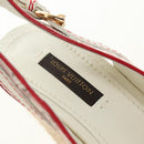 LOUIS VUITTON Monogram Mini Anemone Wedge Sandals Red Rouge LV Auth 184389M-19