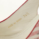 LOUIS VUITTON Monogram Mini Anemone Wedge Sandals Red Rouge LV Auth 184389M-10