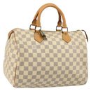 LOUIS VUITTON Damier Azur Speedy 30 Hand Bag N41533 LV Auth 184391A-1