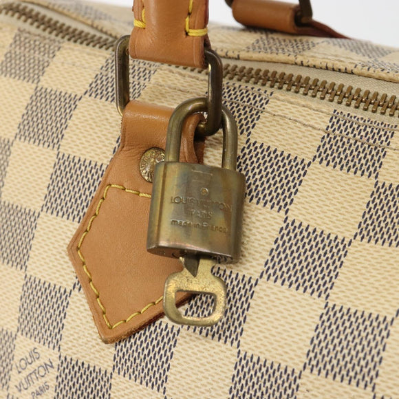 LOUIS VUITTON Damier Azur Speedy 30 Hand Bag N41533 LV Auth 184391A