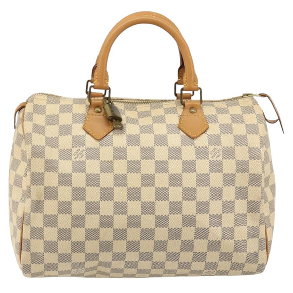 LOUIS VUITTON Damier Azur Speedy 30 Hand Bag N41533 LV Auth 184391A