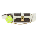 LOUIS VUITTON Monogram Papillon Trunk Shoulder Bag White M81485 LV Auth 184393SM-1