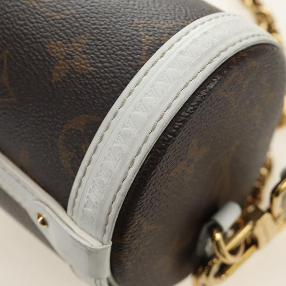 LOUIS VUITTON Monogram Papillon Trunk Shoulder Bag White M81485 LV Auth 184393SM